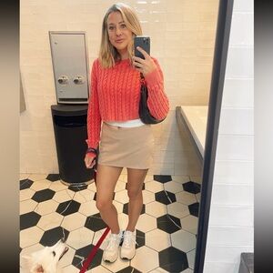 Aerie mini cable cropped sweater